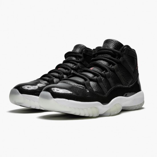 Air Jordan 11 Retro 72-10 378037 002 Černá Gym Červené-Bílý-Anthracite AJ11 Černá Jordánské boty