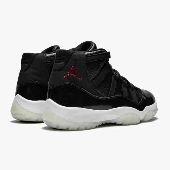 Air Jordan 11 Retro 72-10 378037 002 Černá Gym Červené-Bílý-Anthracite AJ11 Černá Jordánské boty