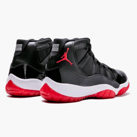 Air Jordan 11 Retro Bred Pánské 378037 010 Černá/Varsity Červené-Bílý AJ11 Černá Jordánské boty