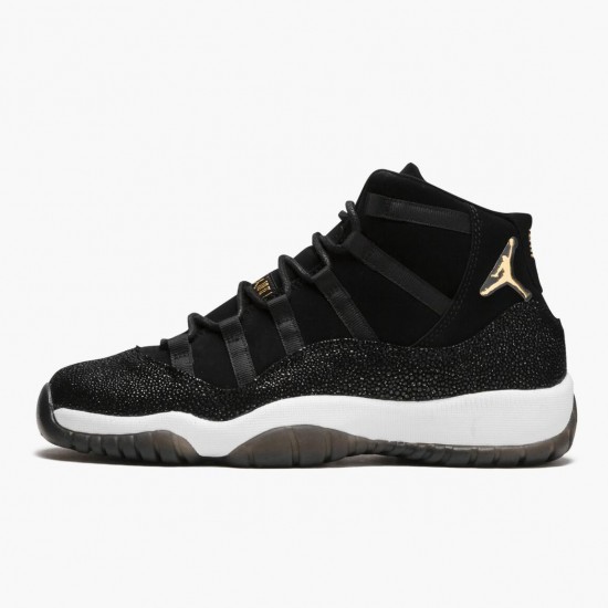 Air Jordan 11 Retro Heiress Černá Stingray 852625 030 Černá/Metallic Zlato-Bílý AJ11 Černá Jordánské boty