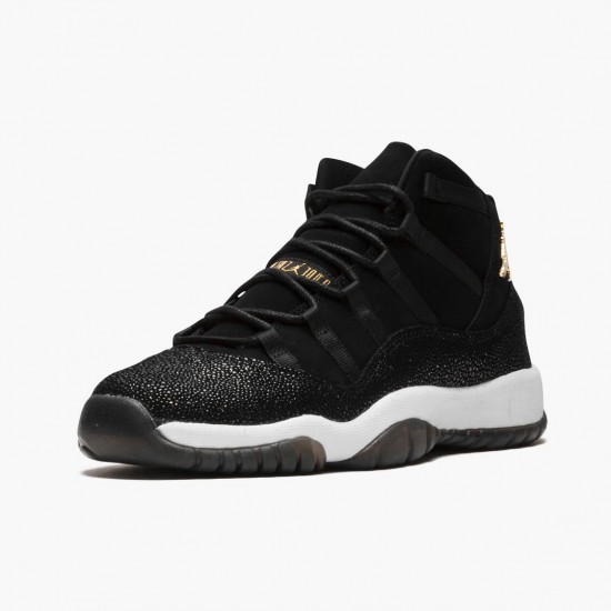 Air Jordan 11 Retro Heiress Černá Stingray 852625 030 Černá/Metallic Zlato-Bílý AJ11 Černá Jordánské boty