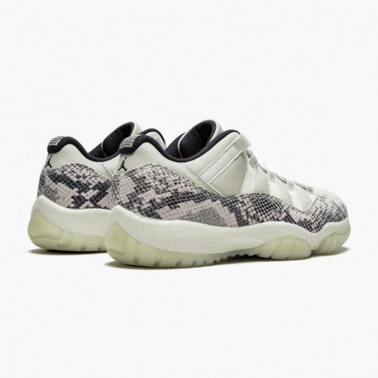 Air Jordan 11 Retro Low Snake Light Bone CD6846 002 Light Bone/Smoke Šedá/Bílý-Bl AJ11 Černá Jordánské boty