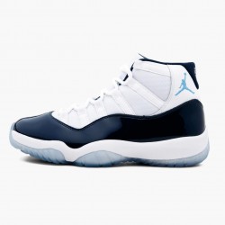 Air Jordan 11 Retro UNC "Win Like 82" Pánské 378037 123 Bílý/University Modrý AJ11 Černá Jordánské boty