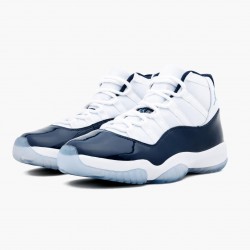 Air Jordan 11 Retro UNC "Win Like 82" Pánské 378037 123 Bílý/University Modrý AJ11 Černá Jordánské boty