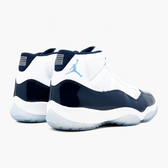 Air Jordan 11 Retro UNC Win Like 82 Pánské 378037 123 Bílý/University Modrý AJ11 Černá Jordánské boty