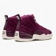 Air Jordan 12 Retro Bordeaux Pánské AJ12 130690 617 Bordeaux/Sail-Metallic Stříbrný Jordánské boty