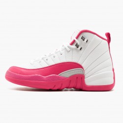 Air Jordan 12 Retro "Dynamic Růžový" Dámské AJ12 510815 109 Bílý/Vivid Růžový-Mtllc Stříbrný Jordánské boty