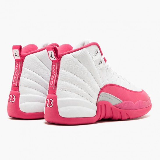 Air Jordan 12 Retro Dynamic Růžový Dámské AJ12 510815 109 Bílý/Vivid Růžový-Mtllc Stříbrný Jordánské boty