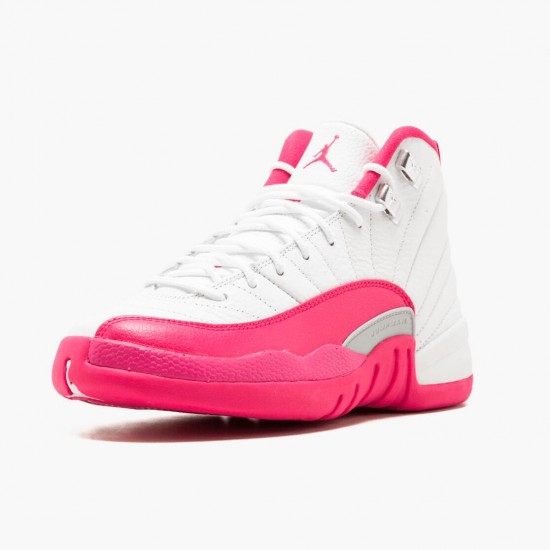 Air Jordan 12 Retro Dynamic Růžový Dámské AJ12 510815 109 Bílý/Vivid Růžový-Mtllc Stříbrný Jordánské boty