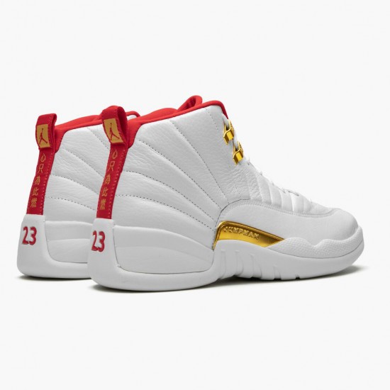 Air Jordan 12 Retro FIBA AJ12 130690 107 Bílý/University Červené/Metallic Jordánské boty