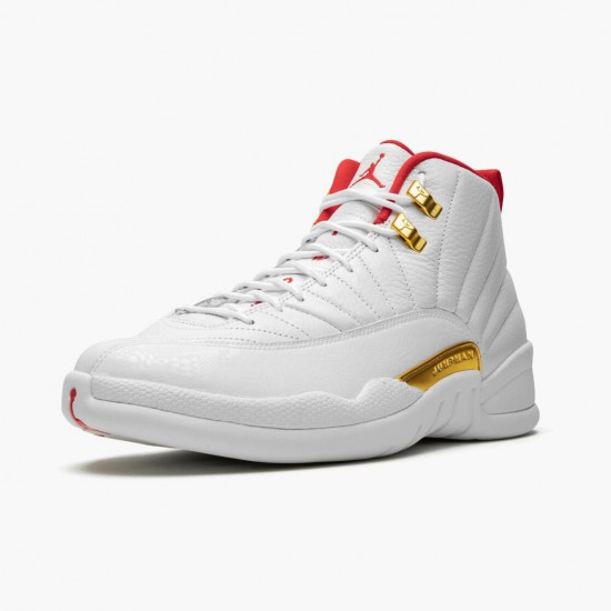 Air Jordan 12 Retro FIBA AJ12 130690 107 Bílý/University Červené/Metallic Jordánské boty