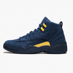 Air Jordan 12 Retro "Michigan" Pánské AJ12 BQ3180 407 College Navy/Amarillo Jordánské boty