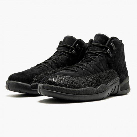 Air Jordan 12 Retro OVO Černá Pánské AJ12 873864 032 Černá/Černá-Metallic Zlato Jordánské boty