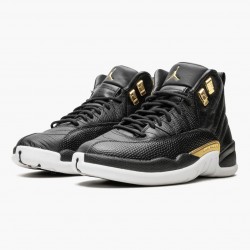 Air Jordan 12 Retro "Reptile" AJ12 AO6068 007 Černá/Metallic-Zlato Bílý Jordánské boty