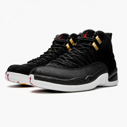 Air Jordan 12 Retro "Reverse Taxi" Pánské AJ12 130690 017 Černá/Zlato-Bílý Jordánské boty