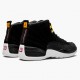 Air Jordan 12 Retro Reverse Taxi Pánské AJ12 130690 017 Černá/Zlato-Bílý Jordánské boty