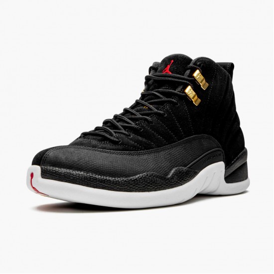 Air Jordan 12 Retro Reverse Taxi Pánské AJ12 130690 017 Černá/Zlato-Bílý Jordánské boty