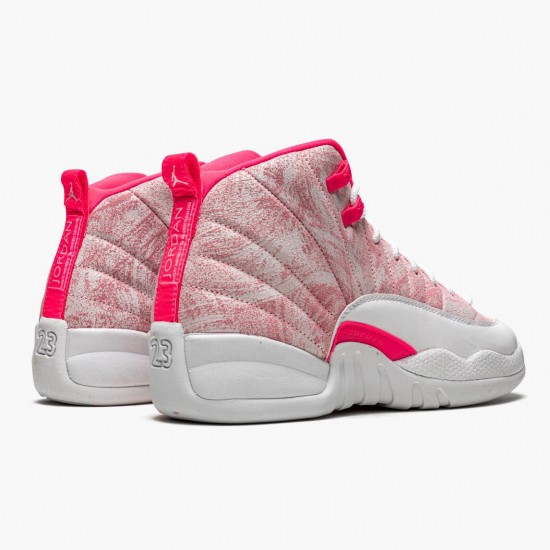 Air Jordan 12 Retro GS Arctic Růžový 510815 101 Bílý/Arctic Punch-Hyper Růžový Dámské AJ12 Jordánské boty