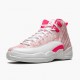 Air Jordan 12 Retro GS Arctic Růžový 510815 101 Bílý/Arctic Punch-Hyper Růžový Dámské AJ12 Jordánské boty