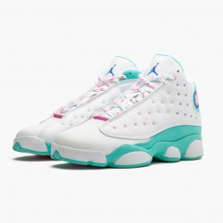 Air Jordan 13 Retro "Aurora Zelená" Dámské Bílý/Soar/Aurora-Zelená-Digita 439358 100 AJ13 Jordánské boty