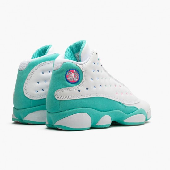 Air Jordan 13 Retro Aurora Zelená Dámské Bílý/Soar/Aurora-Zelená-Digita 439358 100 AJ13 Jordánské boty