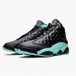 Air Jordan 13 Retro "Island Zelená" Pánské Černá/Island Zelená/Metallic Si 414571 030 AJ13 Jordánské boty