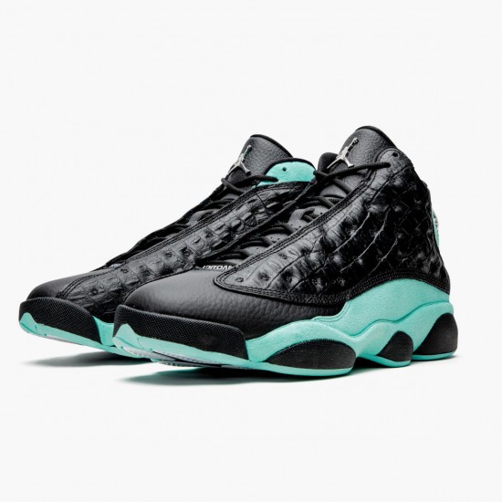 Air Jordan 13 Retro Island Zelená Pánské Černá/Island Zelená/Metallic Si 414571 030 AJ13 Jordánské boty