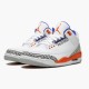 Air Jordan 3 Retro Knicks 136064 148 Bílý/Old Royal University Ora AJ3 Jordánské boty