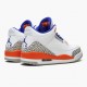 Air Jordan 3 Retro Knicks 136064 148 Bílý/Old Royal University Ora AJ3 Jordánské boty