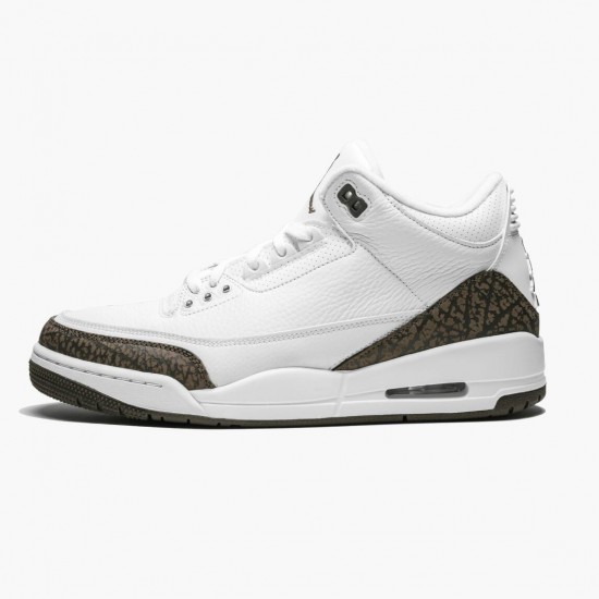 Air Jordan 3 Retro Mocha 136064 122 Bílý/Chrome/Dark Mocha AJ3 Jordánské boty