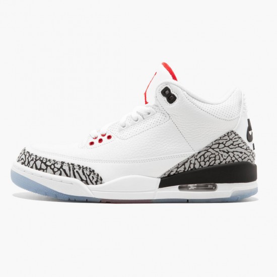 Air Jordan 3 Retro NRG Mocha Pánské 923096 101 Bílý/Fire Červené-Cement Šedá AJ3 Jordánské boty