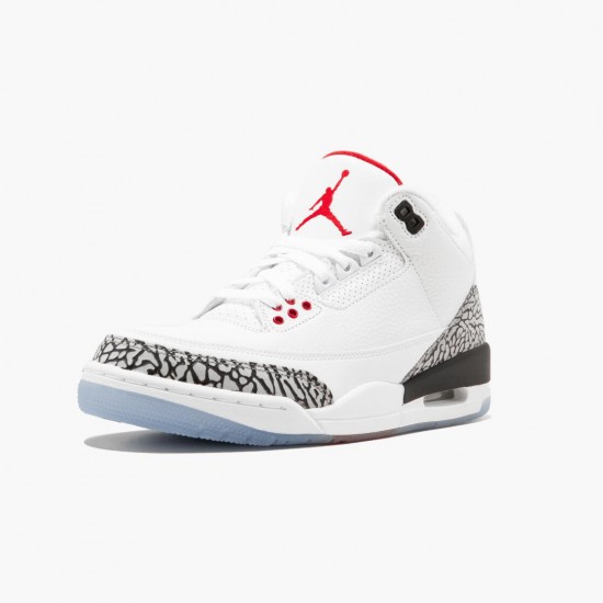 Air Jordan 3 Retro NRG Mocha Pánské 923096 101 Bílý/Fire Červené-Cement Šedá AJ3 Jordánské boty