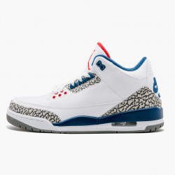 Air Jordan 3 Retro OG "True Modrý" Pánské 854262 106 Bílý/Fire Červené-True Modrý AJ3 Jordánské boty