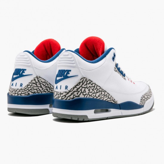 Air Jordan 3 Retro OG True Modrý Pánské 854262 106 Bílý/Fire Červené-True Modrý AJ3 Jordánské boty