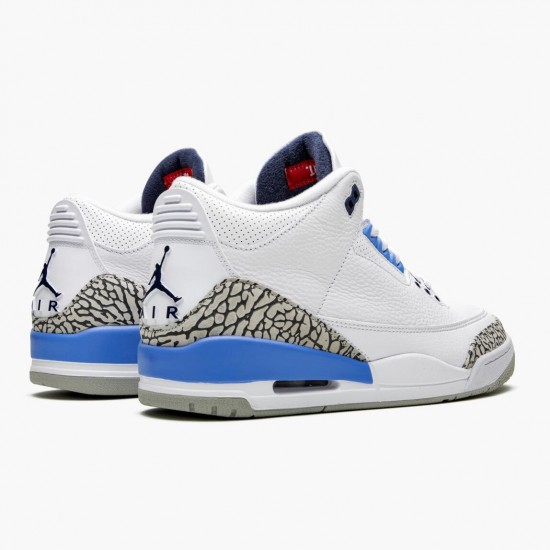 Air Jordan 3 Retro UNC CT8532 104 Bílý/Valor Modrý-Tech Šedá AJ3 Jordánské boty