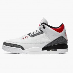 Air Jordan 3 SE DNM "Fire Červené" Pánské CZ6433 100 Bílý/Fire Červené-Černá AJ3 Jordánské boty