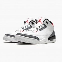 Air Jordan 3 SE DNM "Fire Červené" Pánské CZ6433 100 Bílý/Fire Červené-Černá AJ3 Jordánské boty