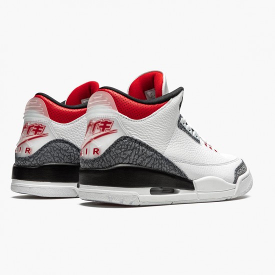 Air Jordan 3 SE DNM Fire Červené Pánské CZ6433 100 Bílý/Fire Červené-Černá AJ3 Jordánské boty