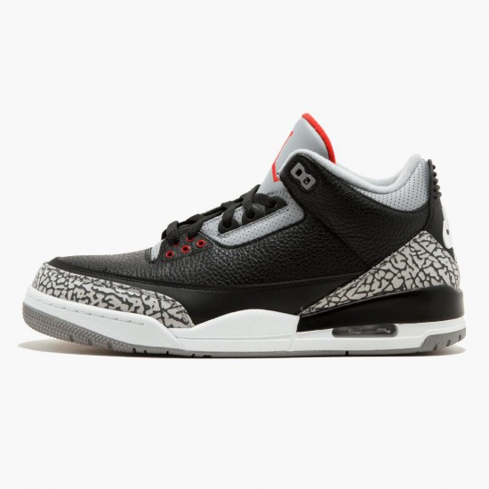 Nike Air Jordan 3 Retro OG Černá/Cement Černá/Fire Červené-Cement Šedá 854262 001 Aj3 Tenisky