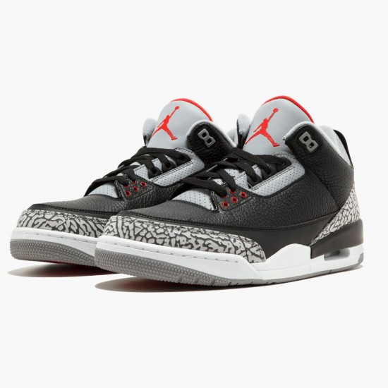 Nike Air Jordan 3 Retro OG Černá/Cement Černá/Fire Červené-Cement Šedá 854262 001 Aj3 Tenisky