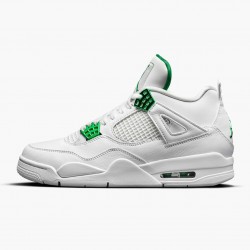 Air Jordan 4 Retro "Metallic Zelená" CT8527 113 Bílý/Metallic Stříbrný-Pine Gre AJ4 Jordánské boty