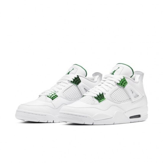 Air Jordan 4 Retro Metallic Zelená CT8527 113 Bílý/Metallic Stříbrný-Pine Gre AJ4 Jordánské boty