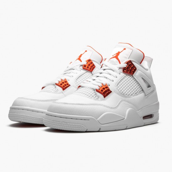 Air Jordan 4 Retro Metallic Oranžovýý CT8527 118 Bílý/Team Oranžovýý-Metallic Sil AJ4 Jordánské boty