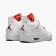 Air Jordan 4 Retro Metallic Oranžovýý CT8527 118 Bílý/Team Oranžovýý-Metallic Sil AJ4 Jordánské boty