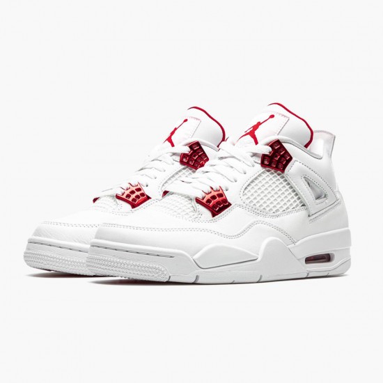 Air Jordan 4 Retro Metallic Červené CT8527 112 Bílý/Metallic Stříbrný-Univers AJ4 Jordánské boty