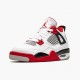 Air Jordan 4 Retro OG GS Fire Červené 2020 Pánské Jordánské boty 408452 160 Bílý/Fire Červené-Černá-Tech Šedá