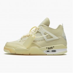 Air Jordan 4 Retro Off-Bílý "Sail" Jordánské boty Sail/Muslin-Bílý-Černá Basektball Tenisky CV9388 100