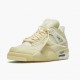 Air Jordan 4 Retro Off-Bílý Sail Jordánské boty Sail/Muslin-Bílý-Černá Basektball Tenisky CV9388 100