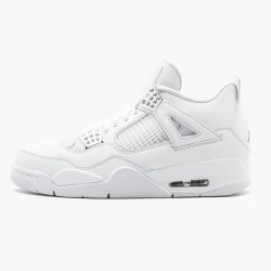 Air Jordan 4 Retro "Pure Money" 308497 100 Bílý/Metallic Stříbrný AJ4 Jordánské boty