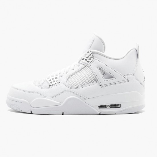 Air Jordan 4 Retro Pure Money 308497 100 Bílý/Metallic Stříbrný AJ4 Jordánské boty